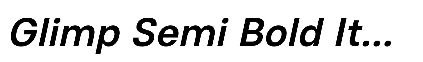 Glimp Semi Bold Italic